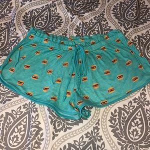 Cheeseburger Pajama Shorts